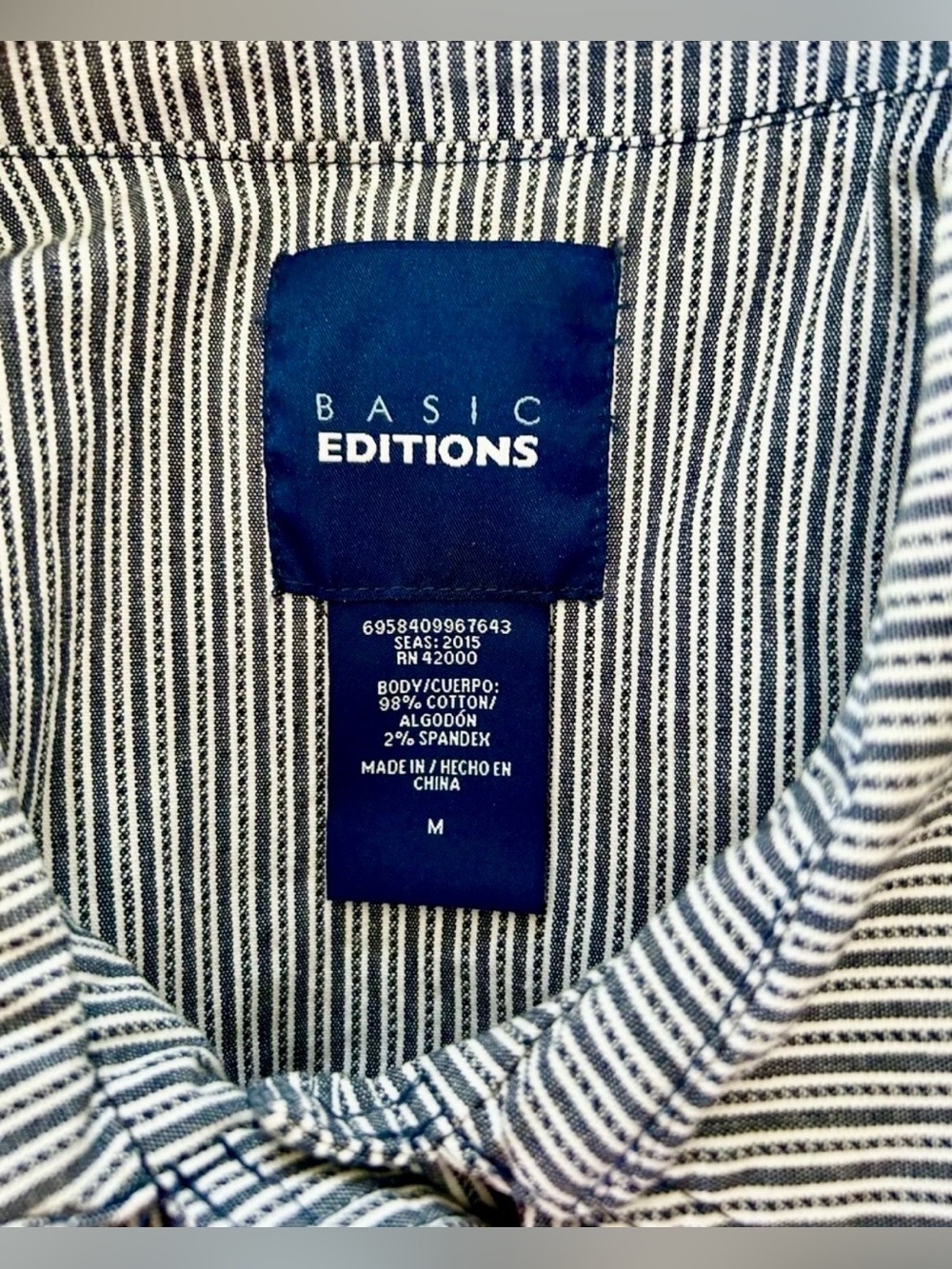 Jacket basic editions blazer woman size medium new condition stripes - Picture 5 of 5